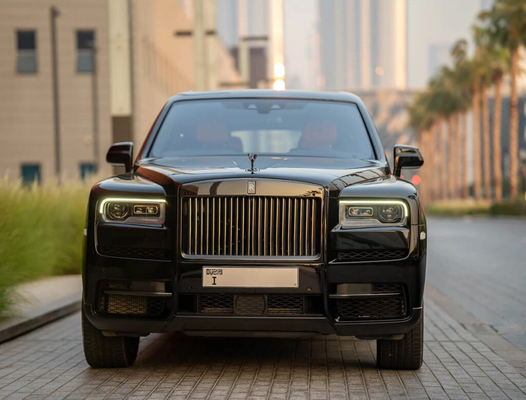 Rolls Royce Cullinan 2021 rental Dubai luxury SUV front view