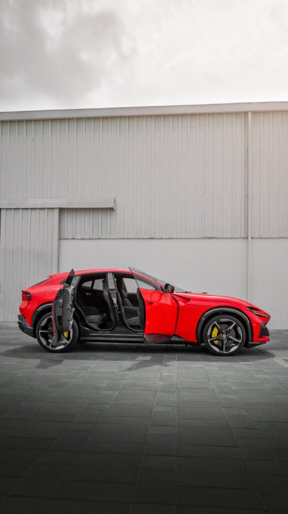 Ferrari Purosangue side profile Sheikh Zayed Road