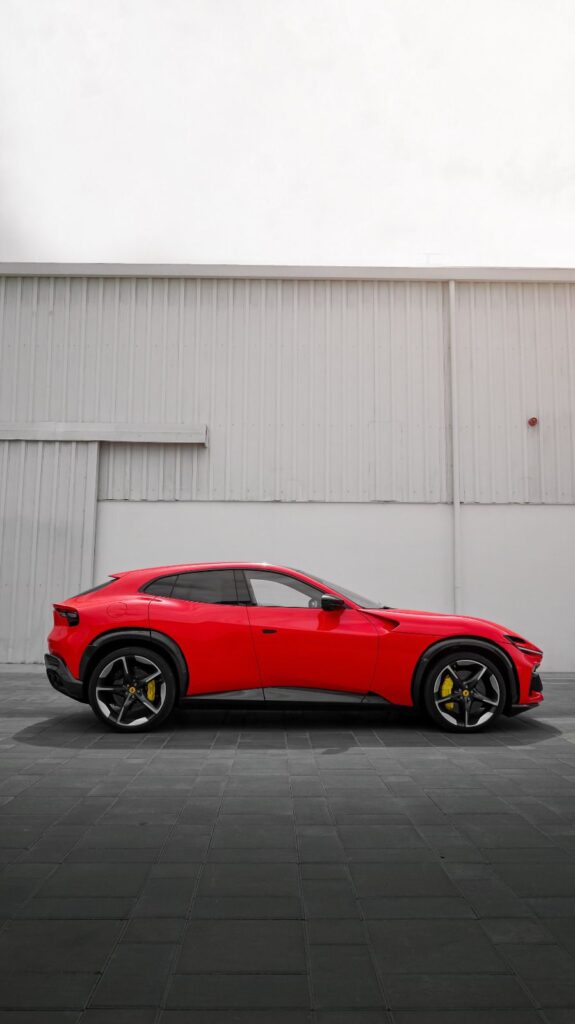 Ferrari Purosangue side profile Sheikh Zayed Road