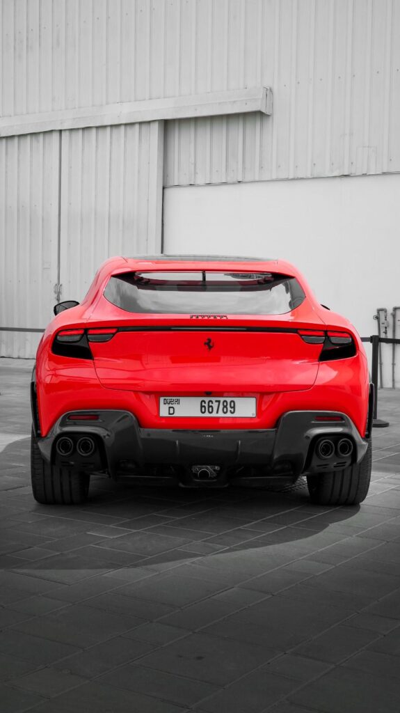 Ferrari Purosangue 2025 back view Dubai