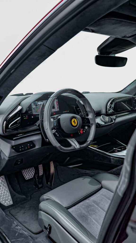 Ferrari Purosangue interior seats and dashboard
