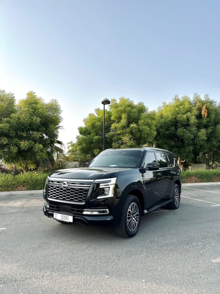 Nissan Patrol 2026 side profile Sheikh Zayed Road