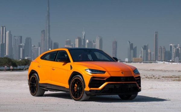 Lamborghini Urus Orange 5 Lamborghini Urus Orange rental Dubai front view luxury SUV